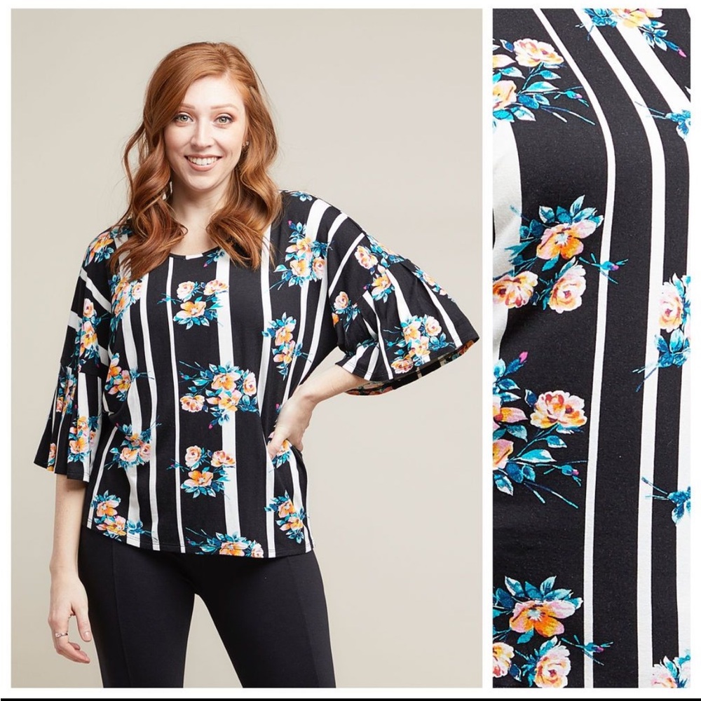 Piphany XS Lenox Floral Print Top